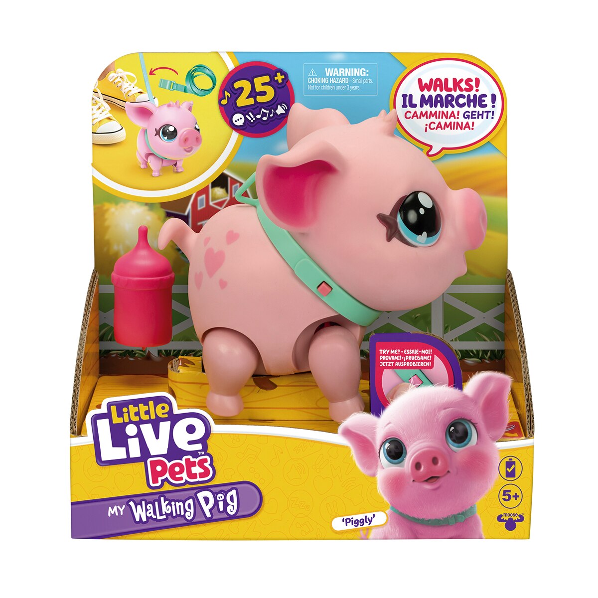 Peluche interactivo Mi pequeño cerdo de compañía Piggly Little Live Pets Moose 2
