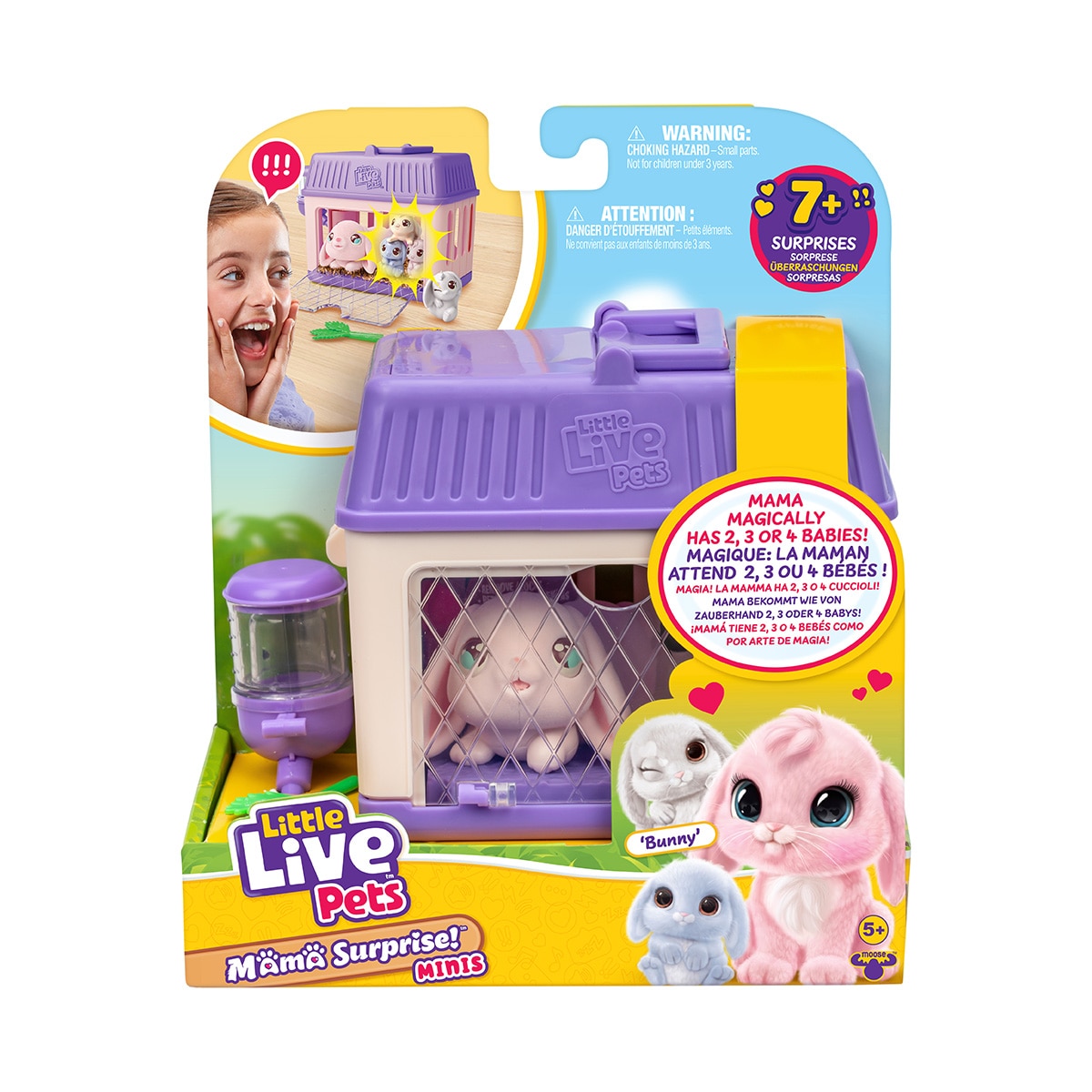 Peluche interactivo Mini Mamá Sorpresa Little Live Pets Moose modelos surtidos 13