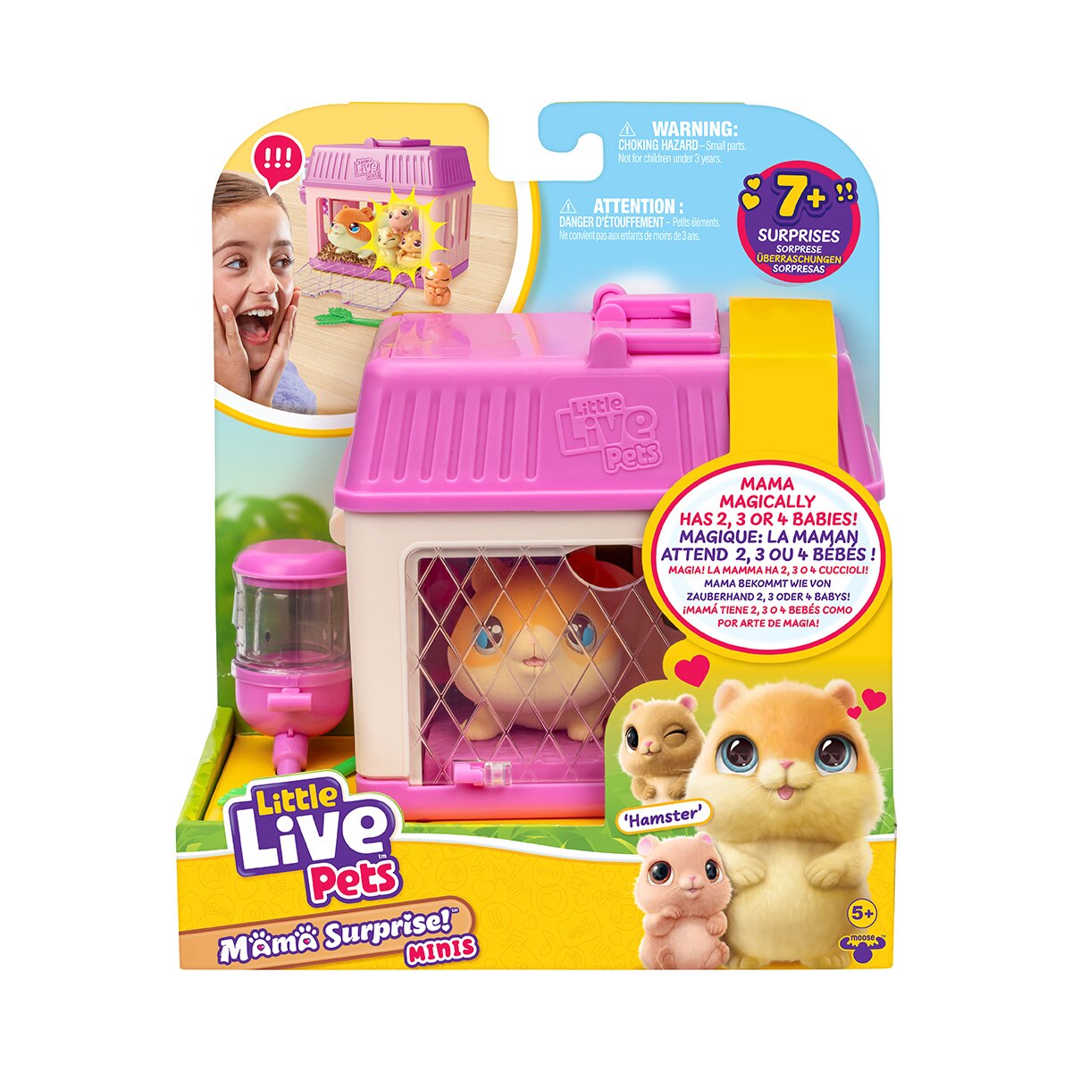 Peluche interactivo Mini Mamá Sorpresa Little Live Pets Moose modelos surtidos 14