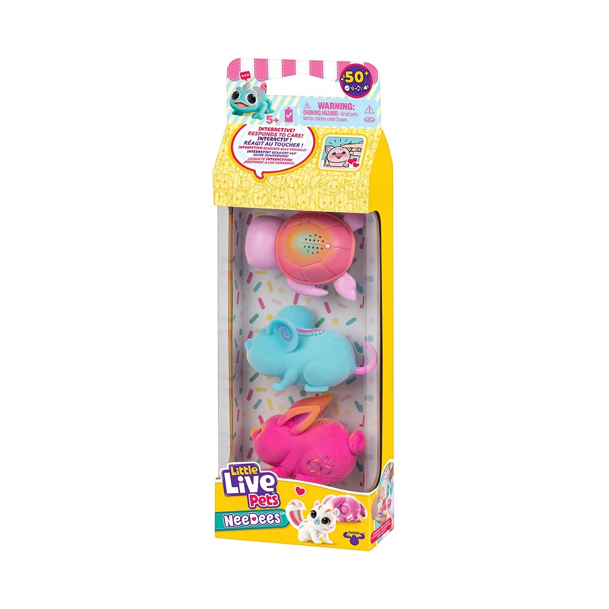 Peluche interactivo NeeDees pack de 3 Little Live Pets Moose 8