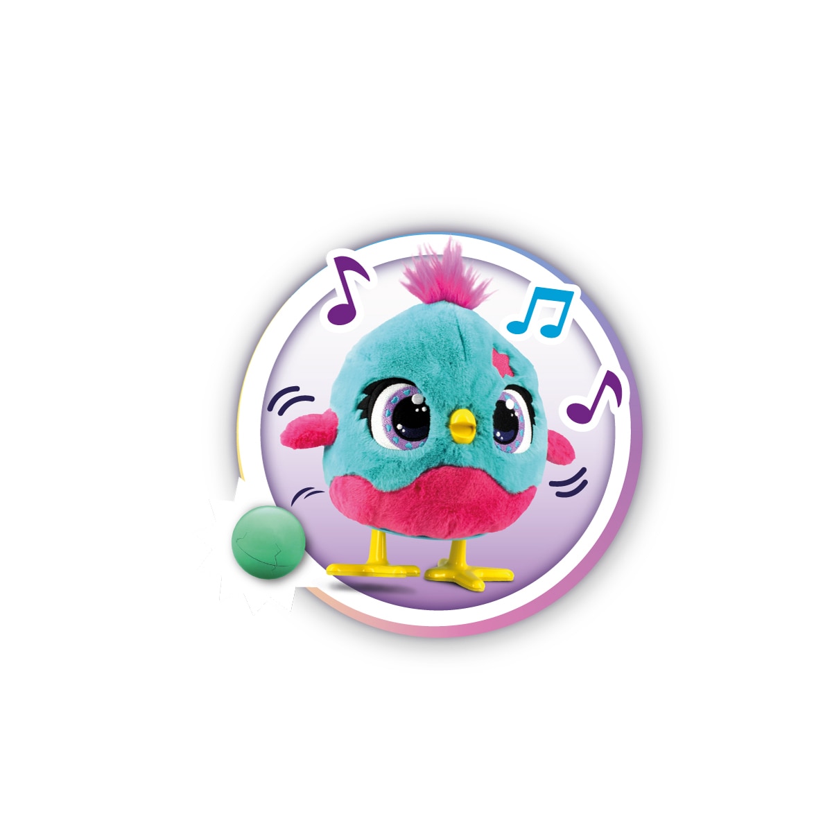 Peluche interactivo Chickaboo con 2 huevos sorpresa más de 50 sonidos y reacciones Funtasy Family Diset 4