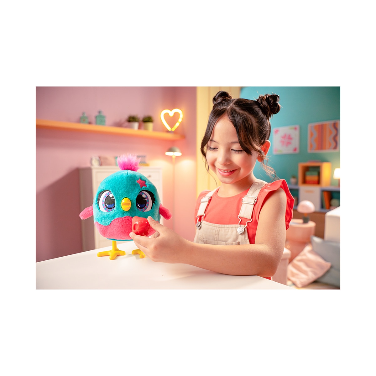 Peluche interactivo Chickaboo con 2 huevos sorpresa más de 50 sonidos y reacciones Funtasy Family Diset 8