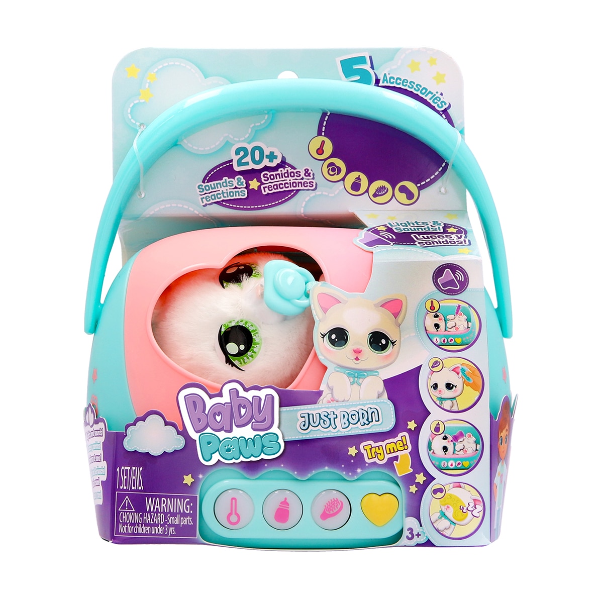 Imagen 0 de Mascota Interactiva Just Born Cat Baby Paws