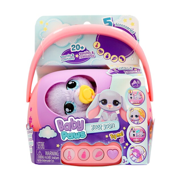 Mascota Interactiva Just Born Bunny Baby Paws