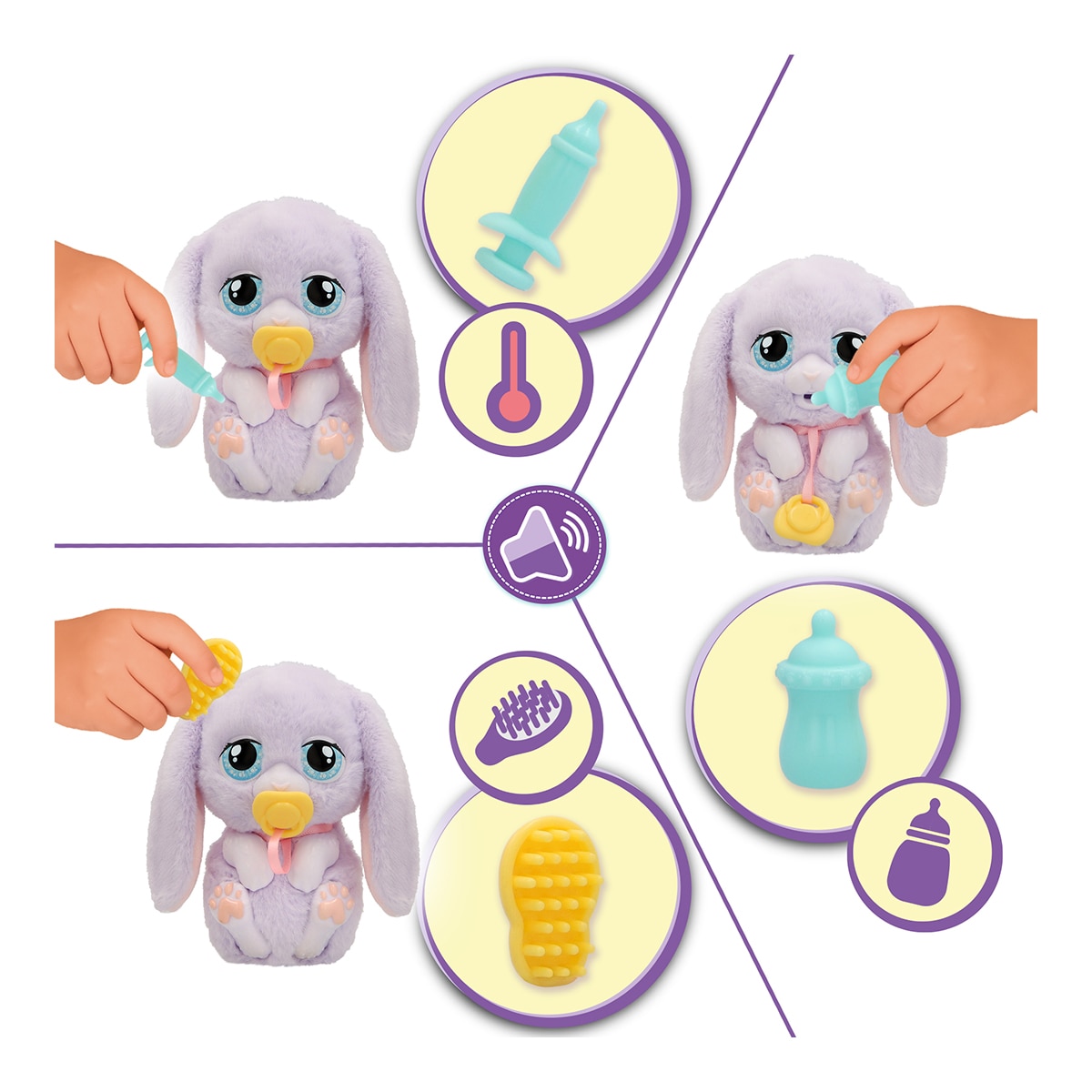 Mascota Interactiva Just Born Bunny Baby Paws 6