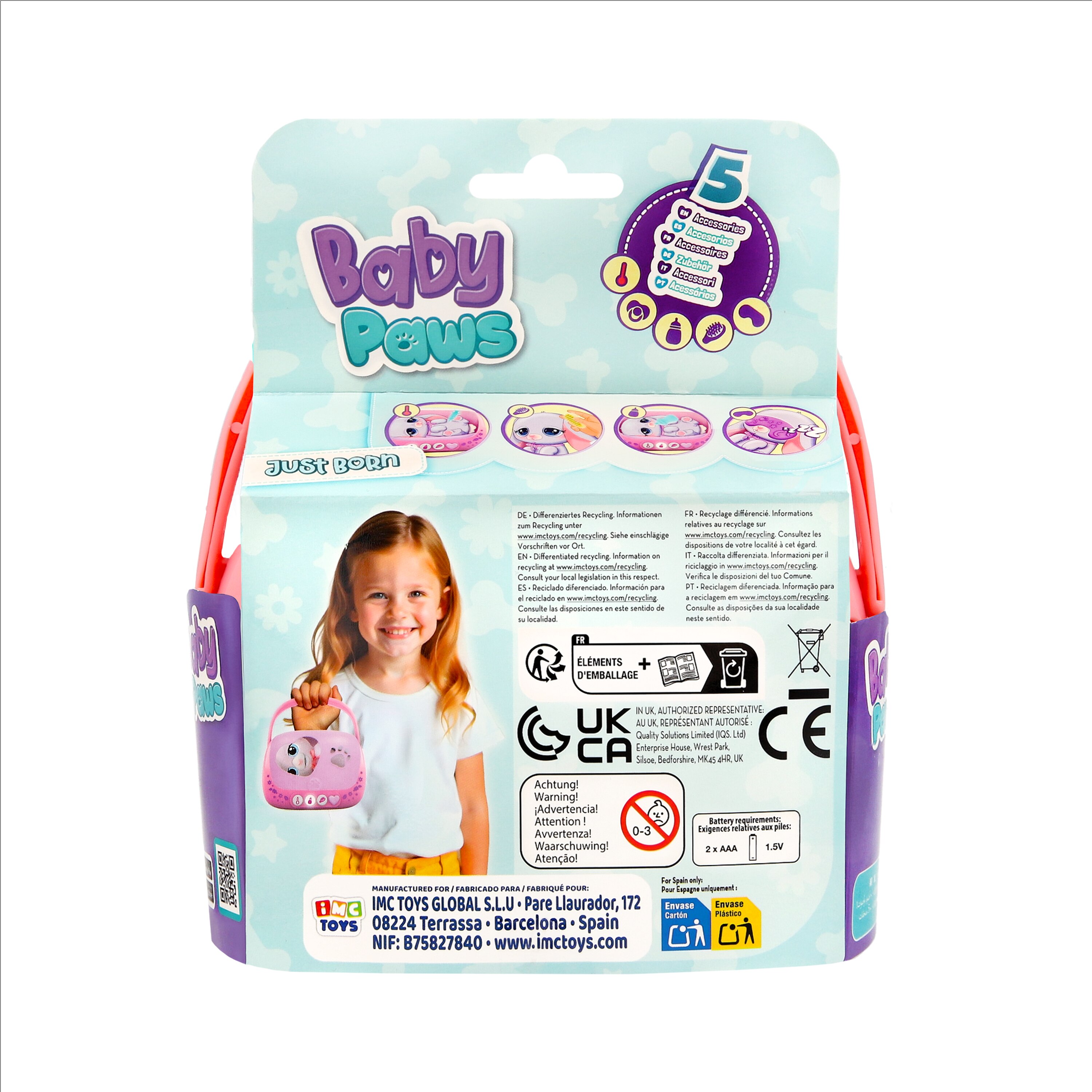 Mascota Interactiva Just Born Bunny Baby Paws 8