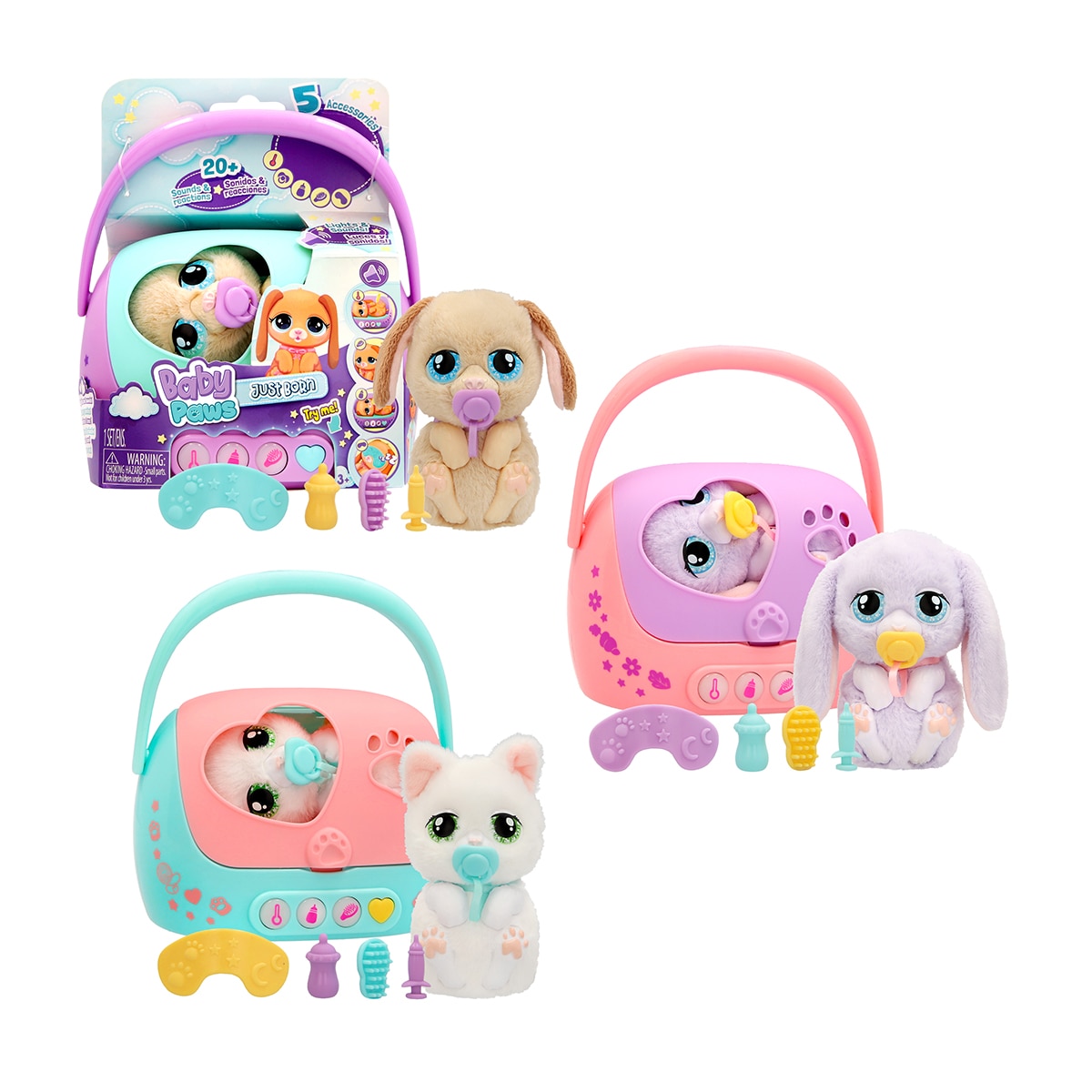 Mascota Interactiva Just Born Bunny Baby Paws 9