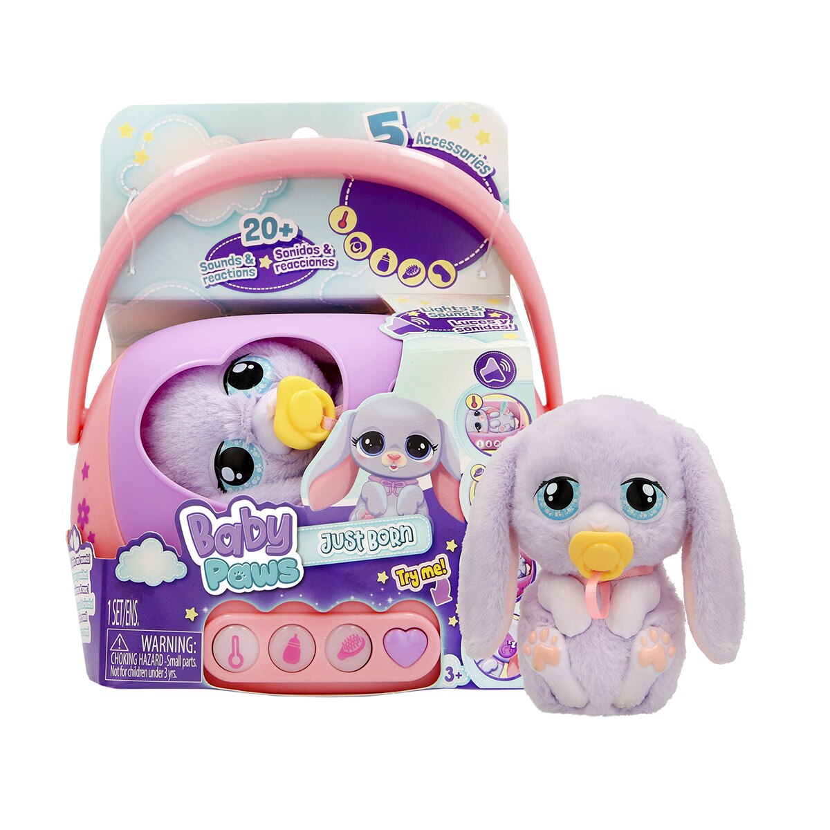 Mascota Interactiva Just Born Bunny Baby Paws 10