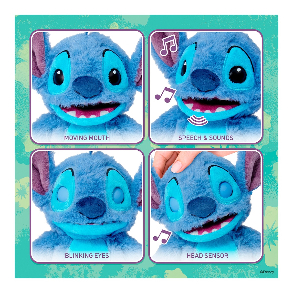 Peluche interactivo Puppetronic Stitch Palm Disney Famosa 3