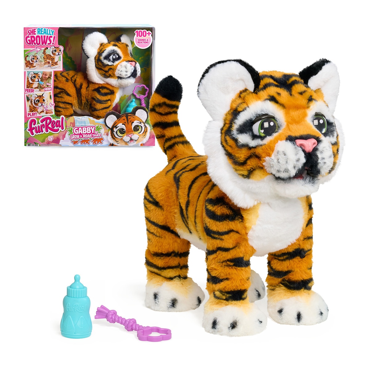 Imagen 1 de Peluche intereactivo Gabby el tigre que crece y ruge FurReal