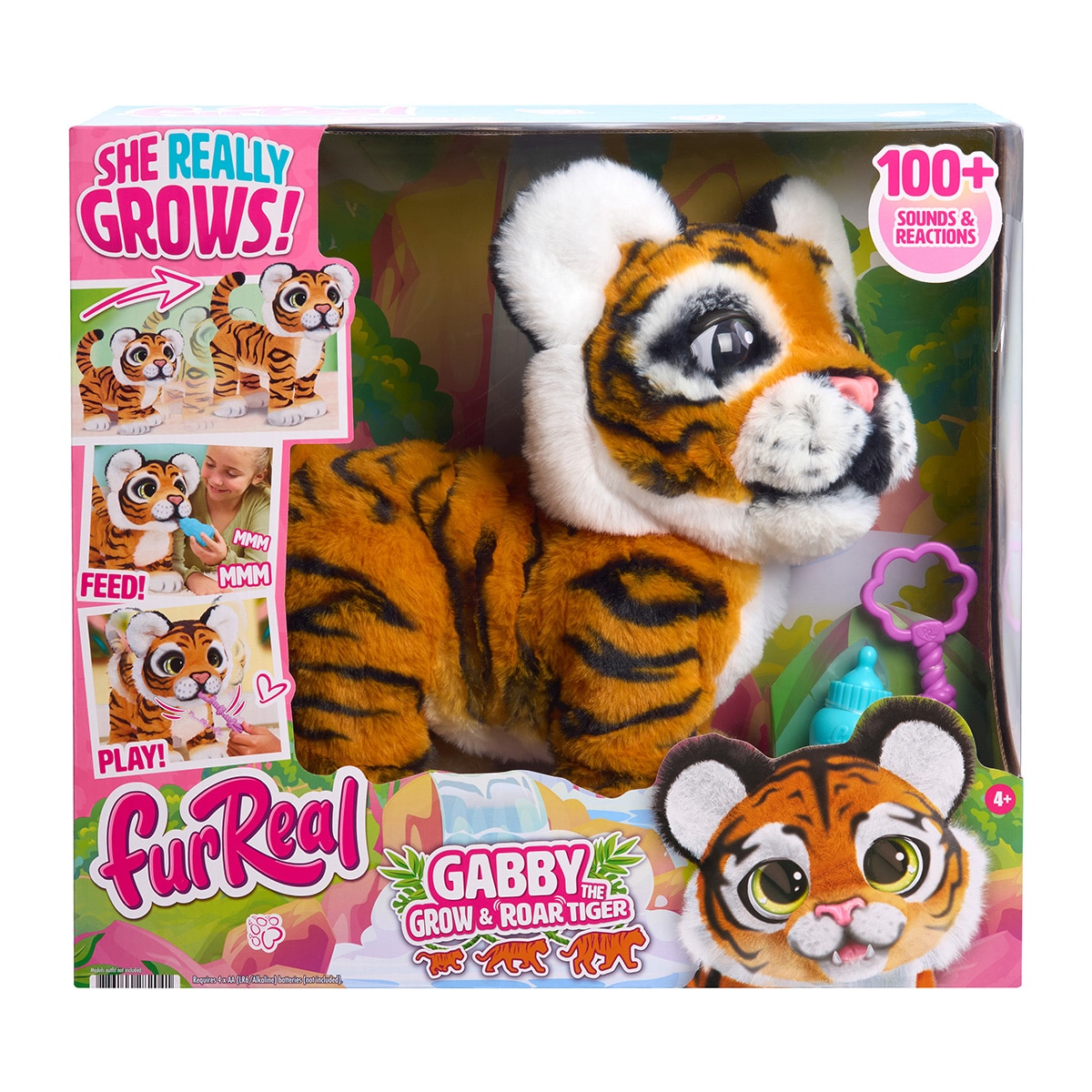 Imagen 2 de Peluche intereactivo Gabby el tigre que crece y ruge FurReal