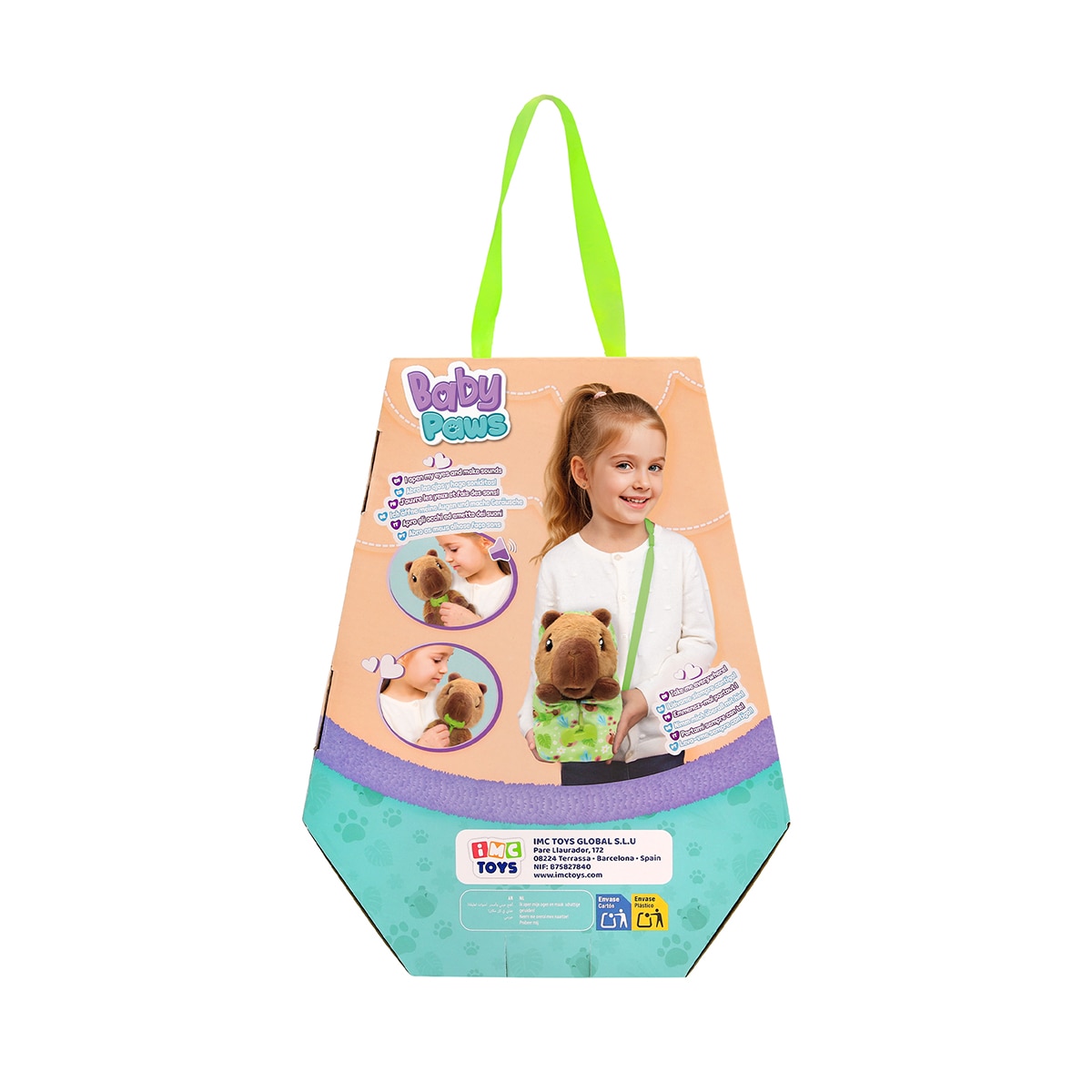 Peluche Baby Paws Capybara incluye 2 Accesorios y emite sonidos Imc Toys 9