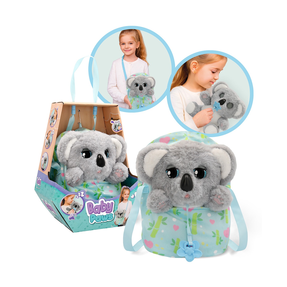 Imagen 0 de Peluche Baby Paws Koala incluye 2 Accesorios y emite sonidos Imc Toys