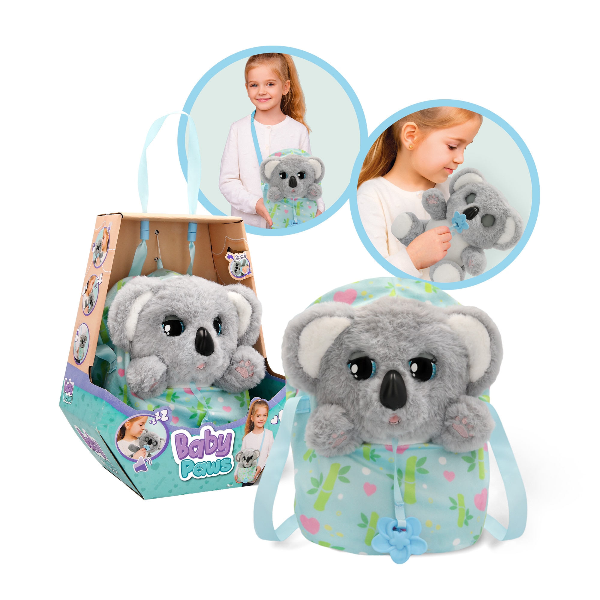 Peluche Baby Paws Koala incluye 2 Accesorios y emite sonidos Imc Toys 2