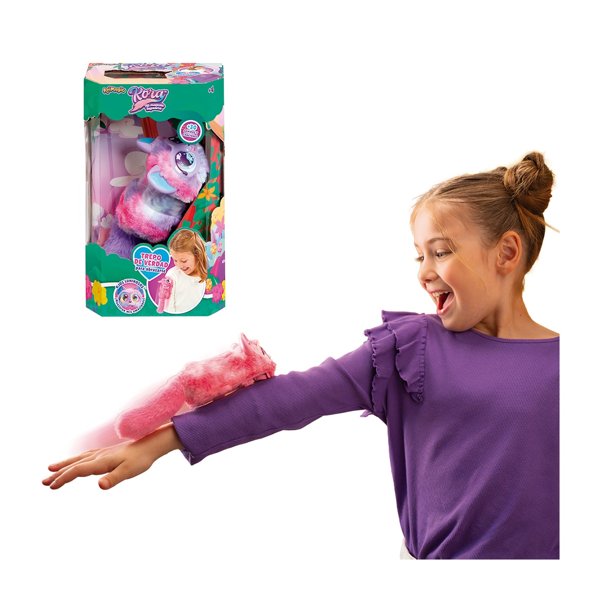 Mascota interactiva  Animagic Kora mi mascota trepadora Bizak surtido de 2 colores 1
