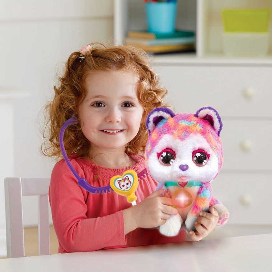 Husky mi cachorrito pupitas, Perrita de peluche mascota interactiva VTech 5