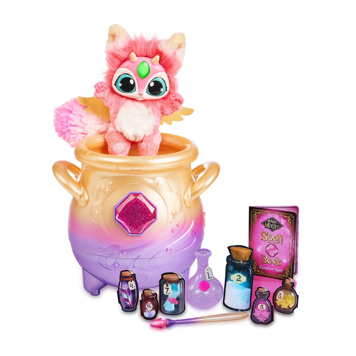 My Magic Mixie – Peluche interactivo Pink con caldero mágico My Magic Mixie.