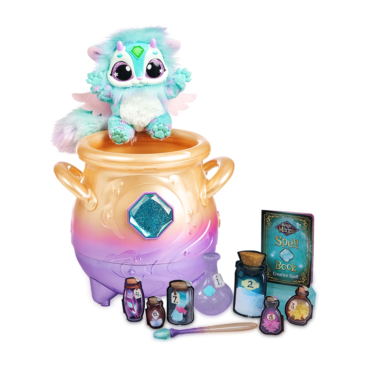 My Magic Mixie – Peluche interactivo Blue con caldero mágico My Magic Mixie.