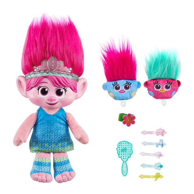Peluche con accesorios de pelo Hair Pops Poppy Trolls Mattel