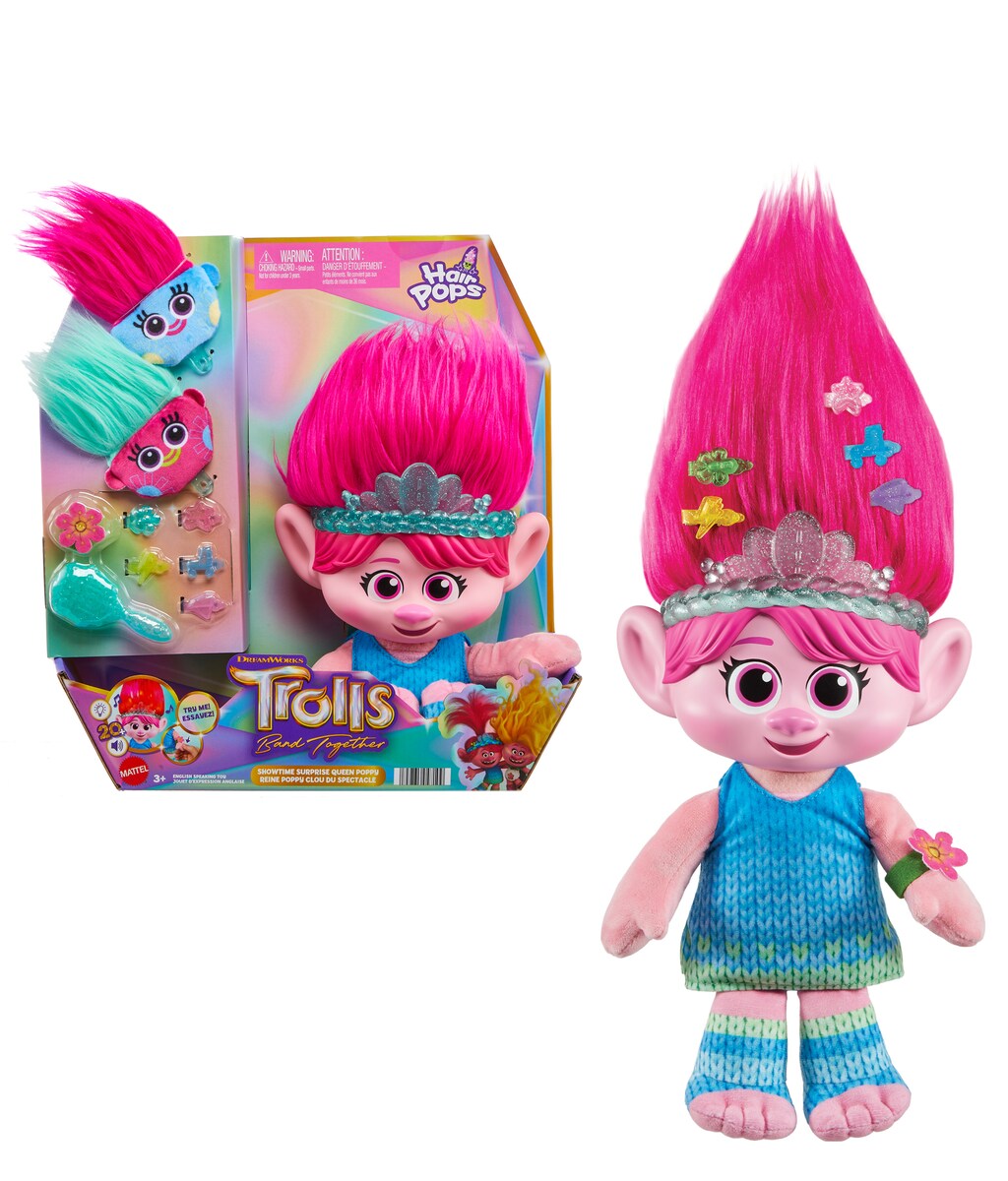 Peluche con accesorios de pelo Hair Pops Poppy Trolls Mattel 2