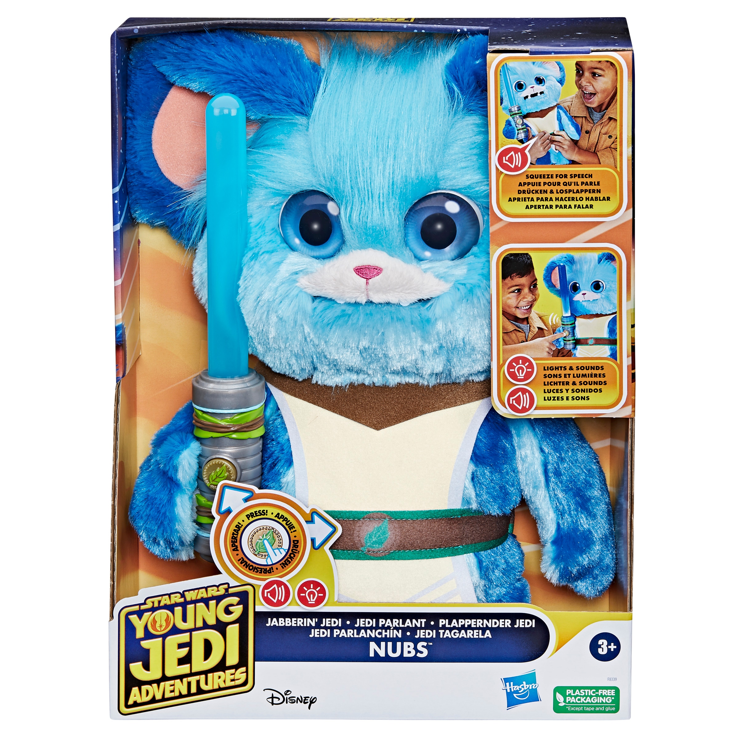 Peluche parlanchín Jedi Nubs Young Jedi Star Wars Hasbro 2