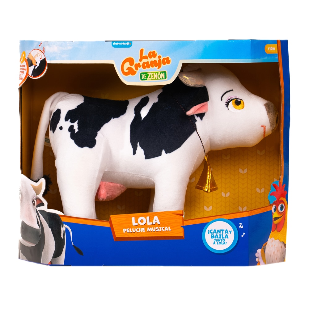 Peluche musical juguete de la Vaca Lola La Granja de Zenón BANDAI 4