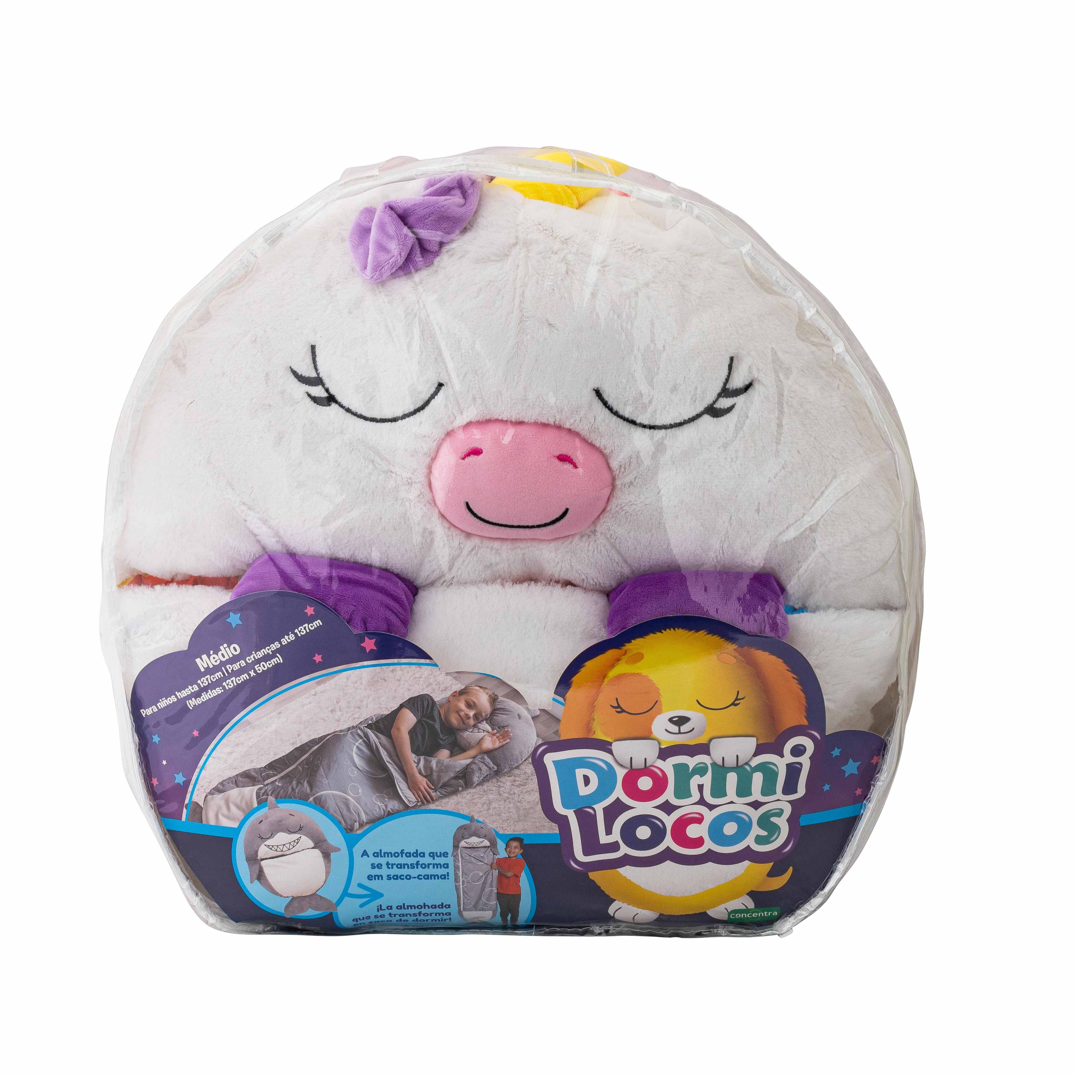 Dormi Locos - Peluches Grandes Unicórnio Branco - 167 cm x 76 cm 2