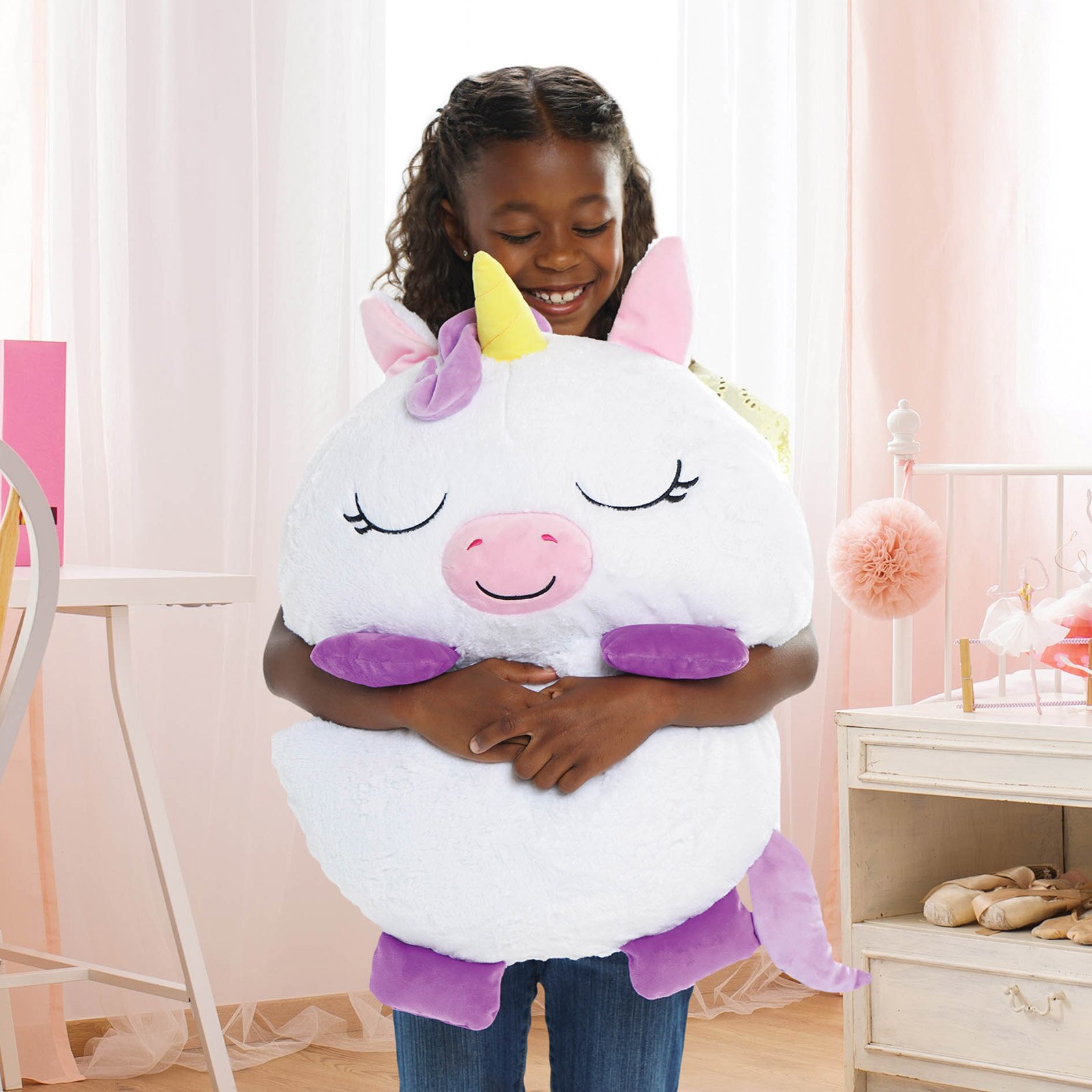 Dormi Locos - Peluches Grandes Unicórnio Branco - 167 cm x 76 cm 12