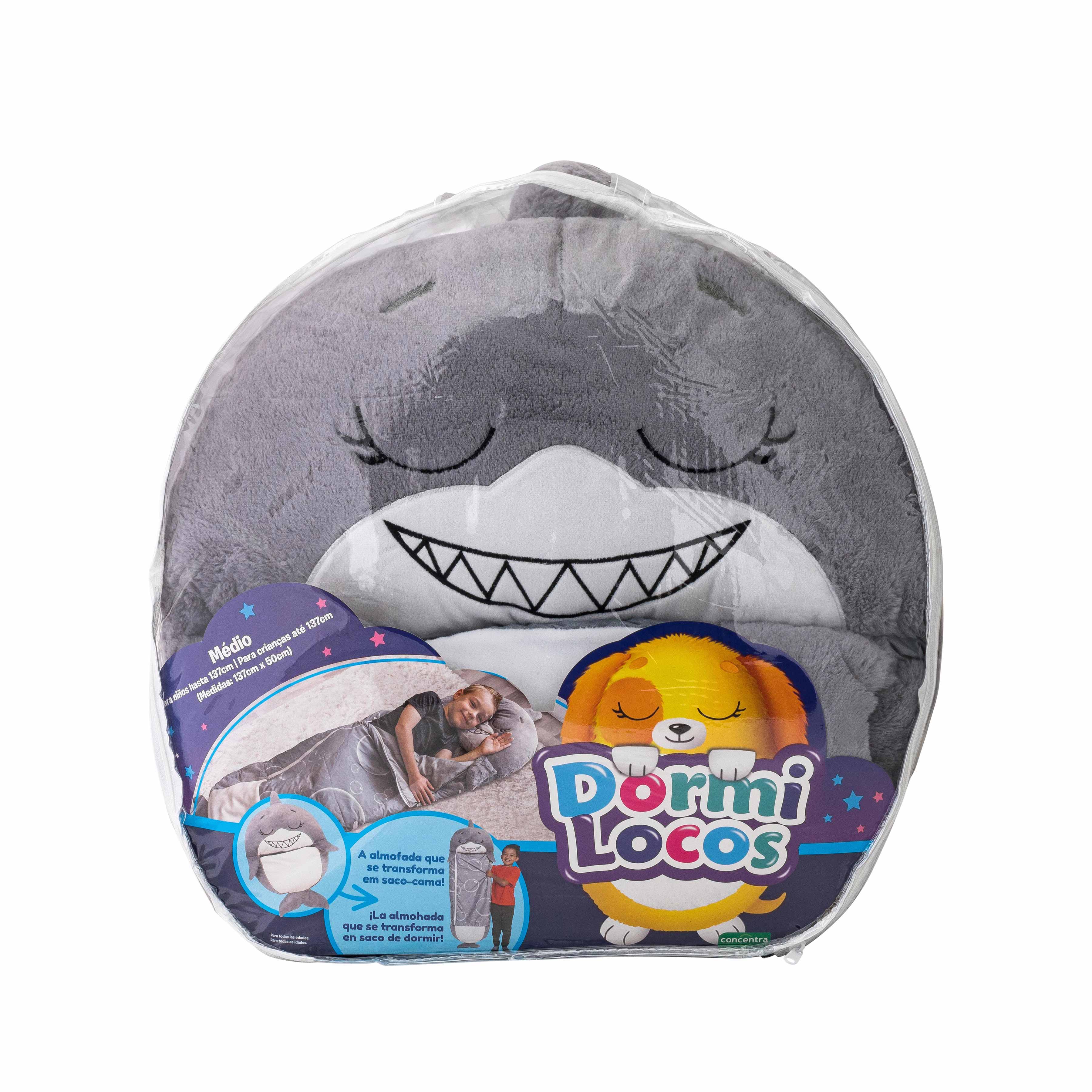 Dormi Locos - Peluches Grandes Tubarão - 167 cm x 76 cm 2