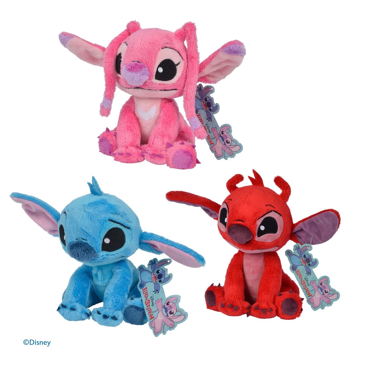 Imagen 0 de Peluches  20 cm Stitch, Angel, Leroy Modelos Surtidos Simba