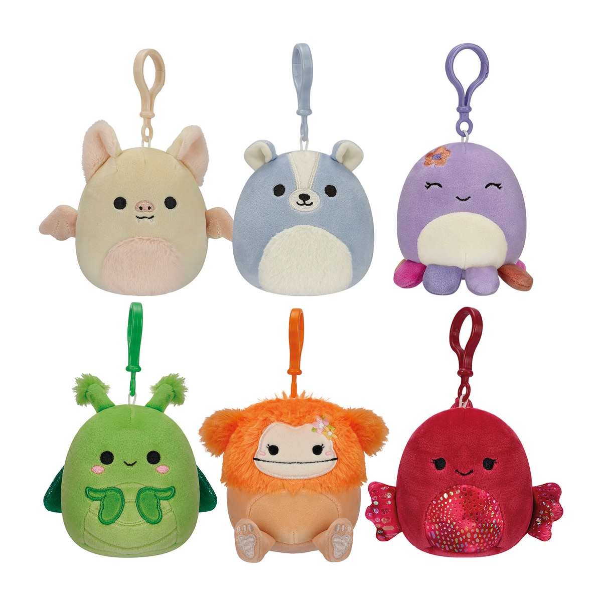 Imagen 0 de Peluche Squishmallows Clip-on Plush modelos surtidos