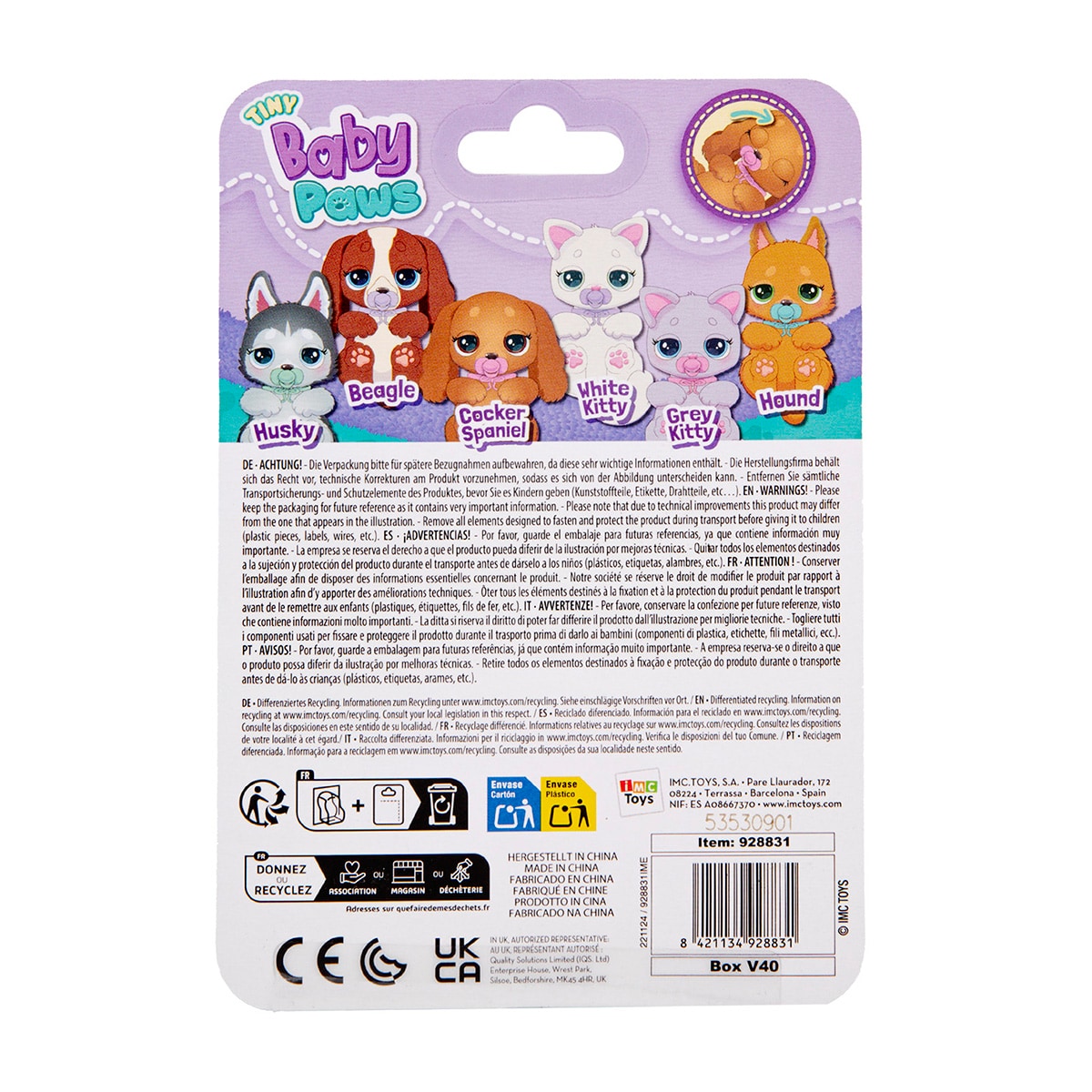 Minipeluches Tiny Tray Baby Paws modelos surtidos 13