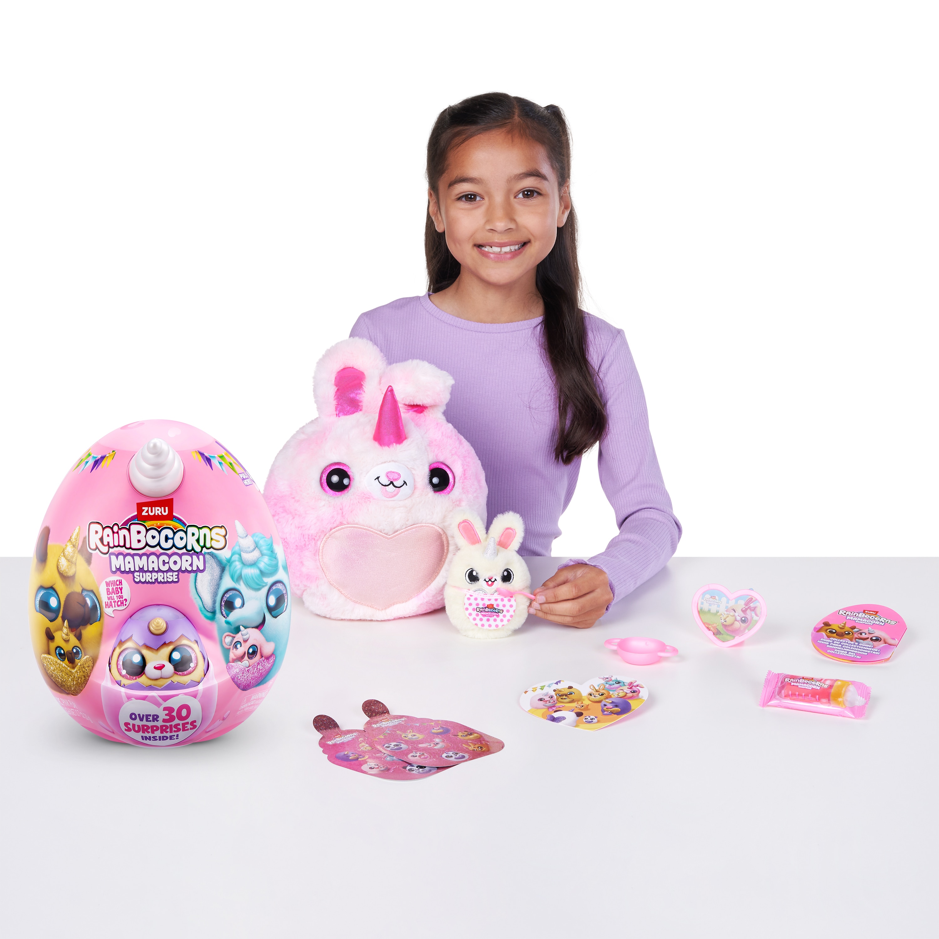 Peluche en huevo sorpresa Mamacorn y su bebé Rainbocorns modelos surtidos 5