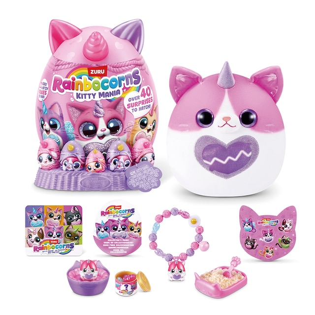Imagen 0 de Peluche en huevo con sorpresas Kittymania Rainbocorns