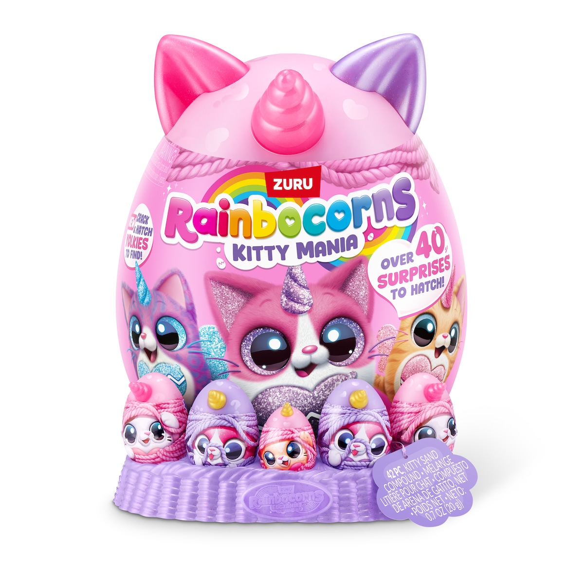Peluche en huevo con sorpresas Kittymania Rainbocorns 2