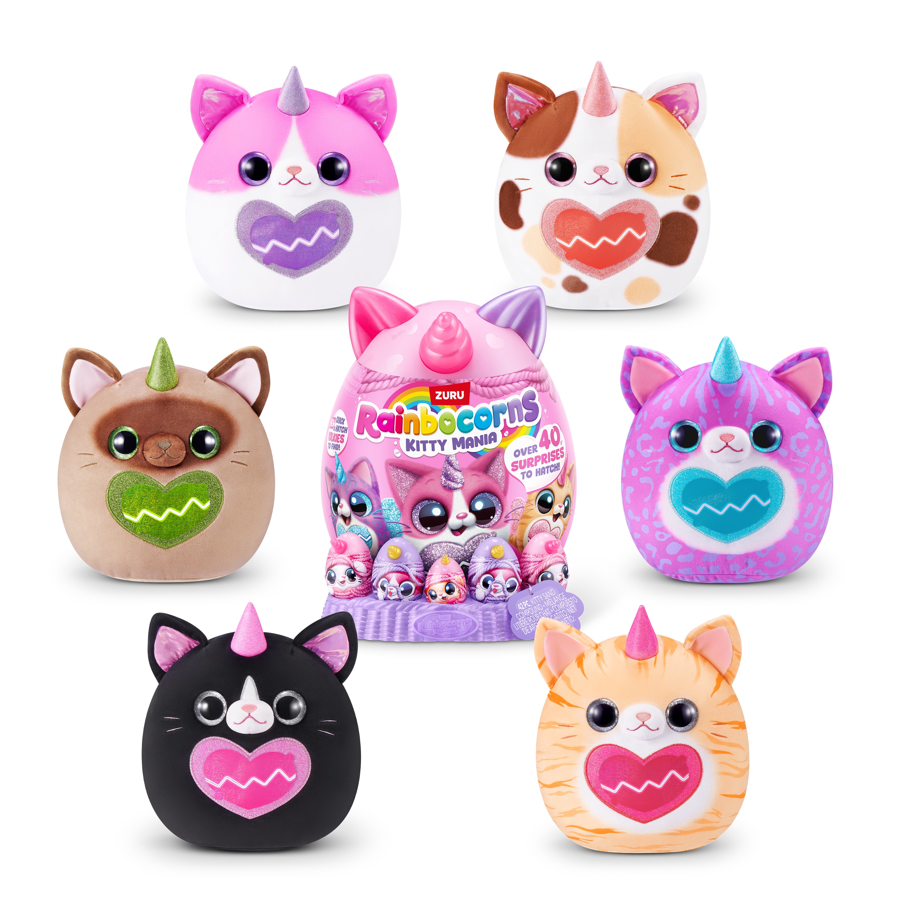 Peluche en huevo con sorpresas Kittymania Rainbocorns 3
