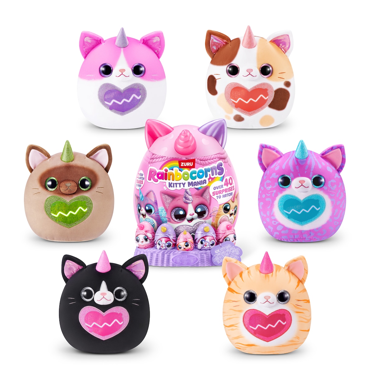 Peluche en huevo con sorpresas Kittymania Rainbocorns 3