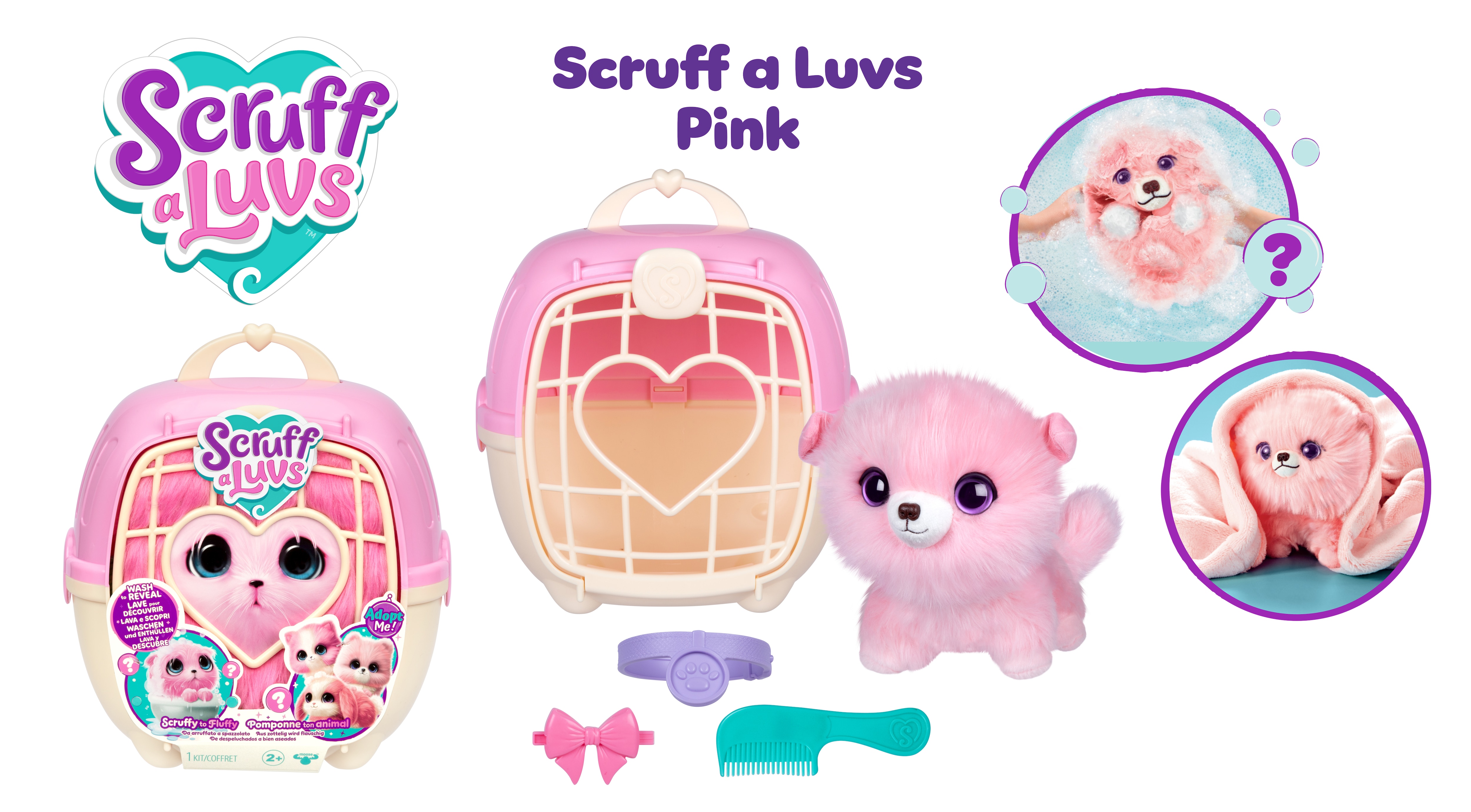 Peluche Pink Scruff a Luvs 3
