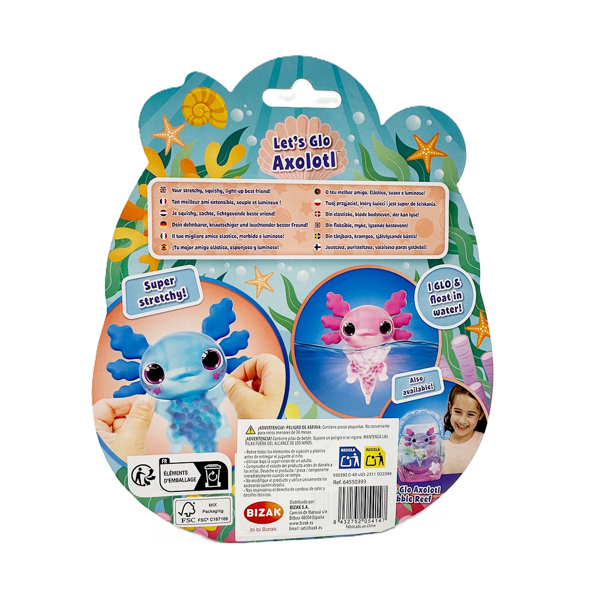 Mascota Interactiva Animagic let's glo axolotl Bizak 20