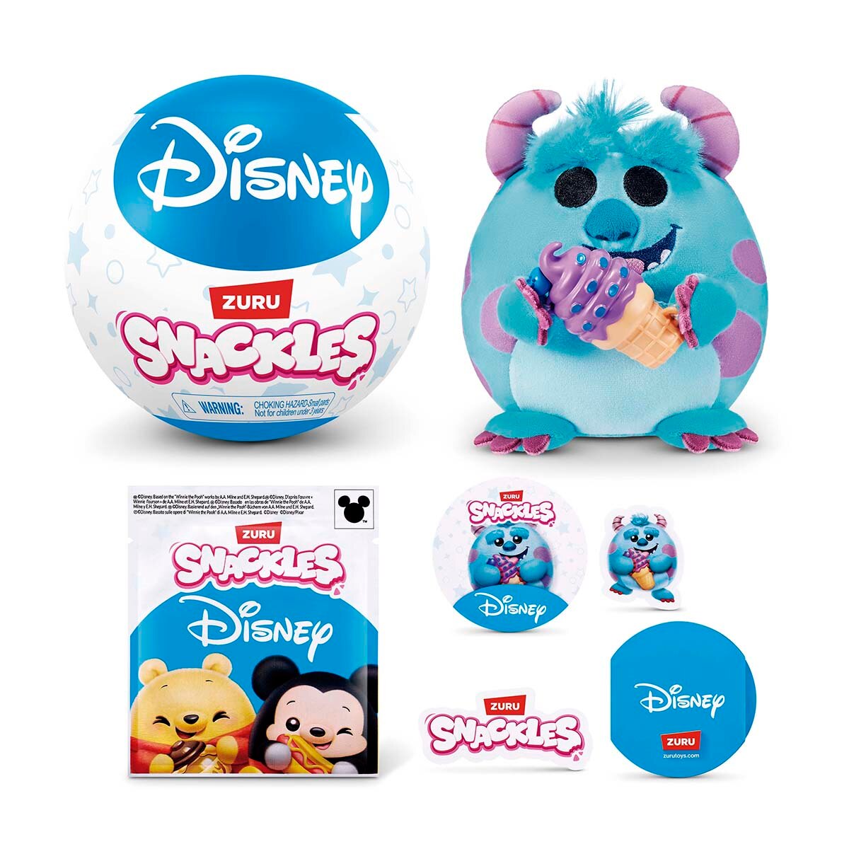 Peluche Coleccionable Disney Snackles en Cápsula 13 cm modelos surtidos 2