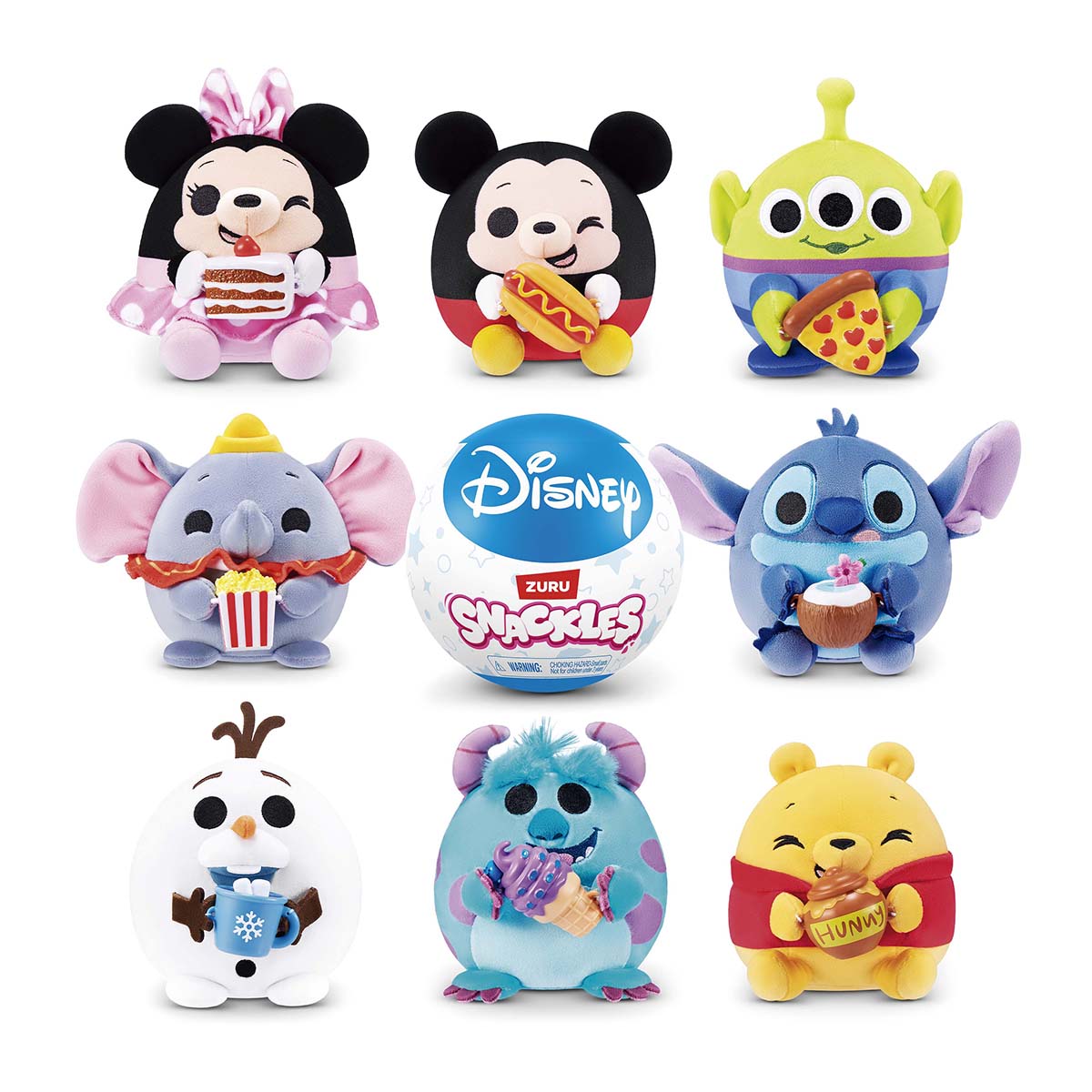 Peluche Coleccionable Disney Snackles en Cápsula 13 cm modelos surtidos 6