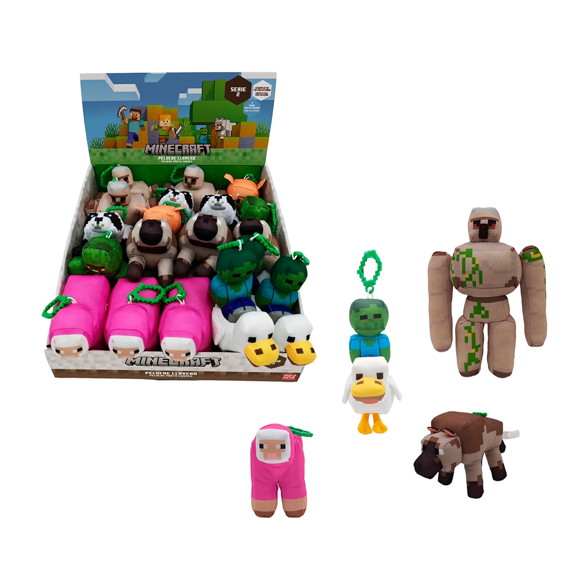Imagen 0 de Peluche llavero Minecraft surtido Bizak