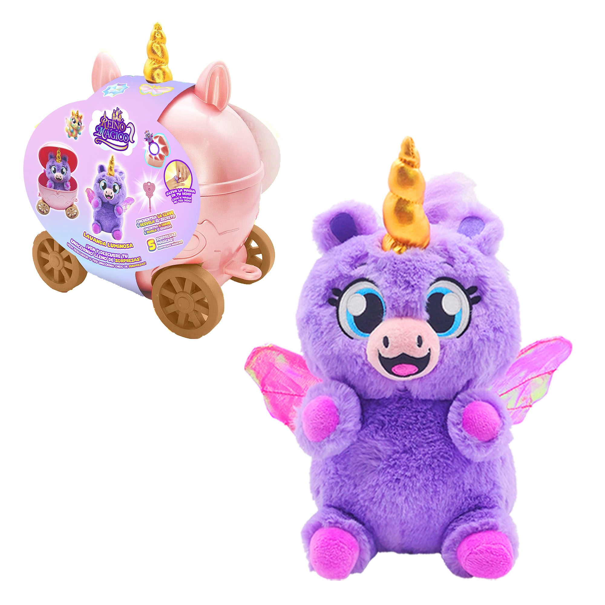 Peluche Reino mágico carroza surtido Bizak 18