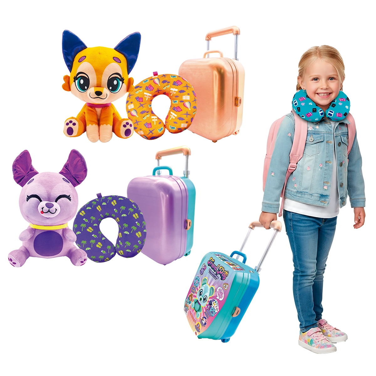 Imagen 0 de Peluche Travel Pets tu compañero de viaje con accesorios Bizak modelos surtidos