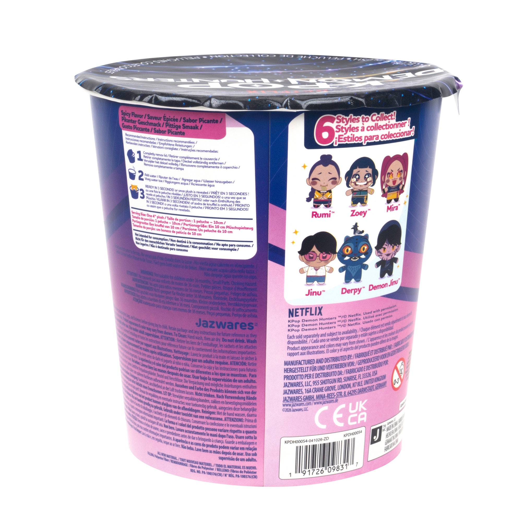 Peluche Sorpresa K-Pop Demon Hunters Mini Tazas Ramen 3