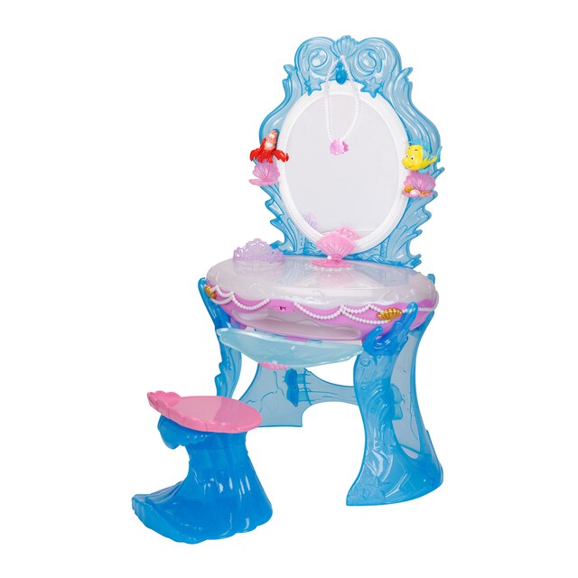 Tocador Ariel con luces y sonidos, taburete y accesorios para jugar Princesas Disney Jakkks