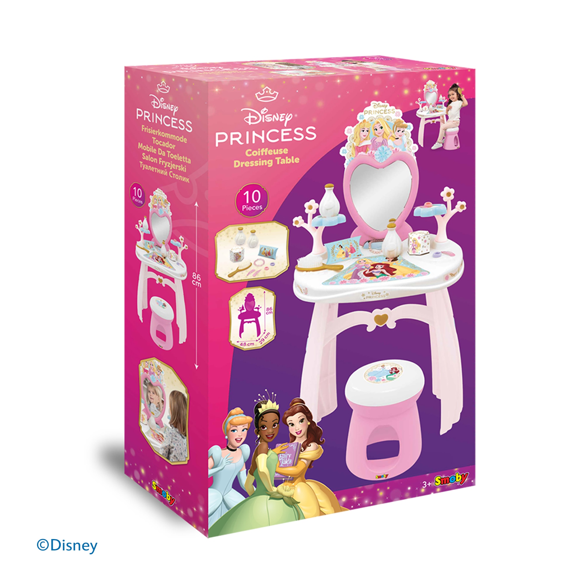 Tocador con taburete Princesas Disney Smoby 6