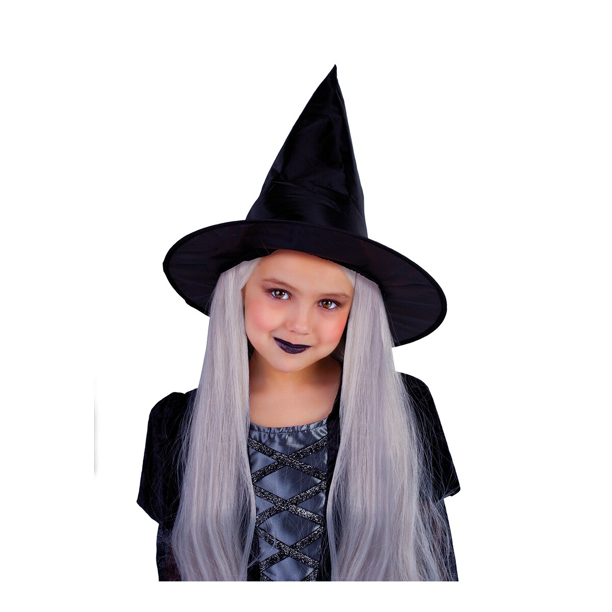 Chapéu De Bruxa Infantil Com Cabelo 1