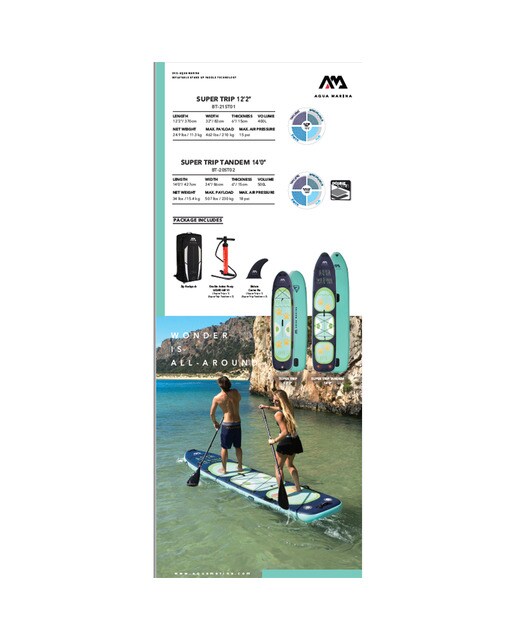 Prancha de Paddle Surf Insuflável Multi Supertrip - 12'2 ''' Azul-10
