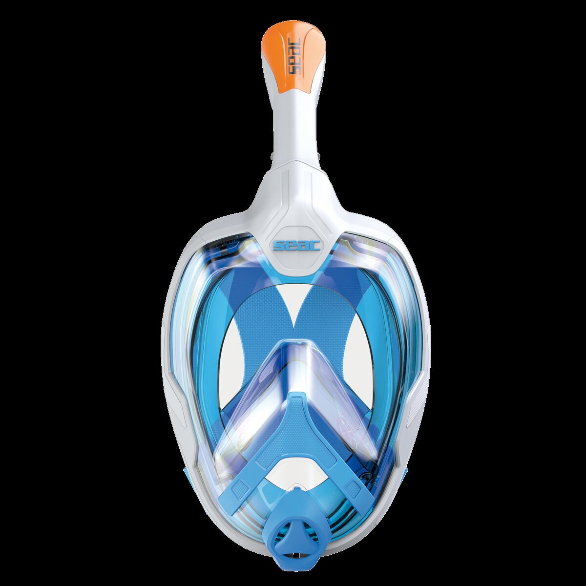 Máscara de Mergulho Grande Facial Magica Tamanho S-M Branco / Azul-2